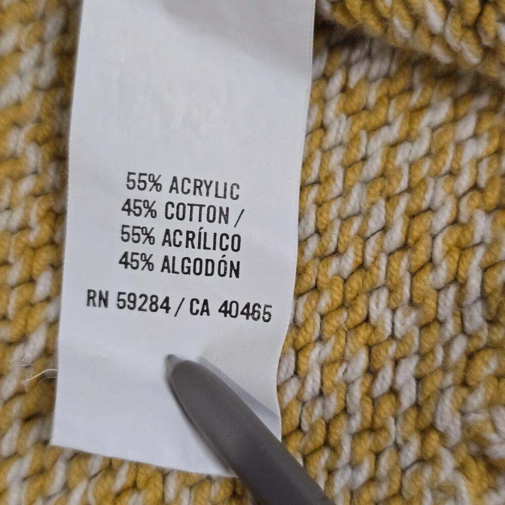 The Childrens Place Kids Yellow Navy Striped Quarter Zip Chunky Knit Sweater 3T - Picture 4 of 5